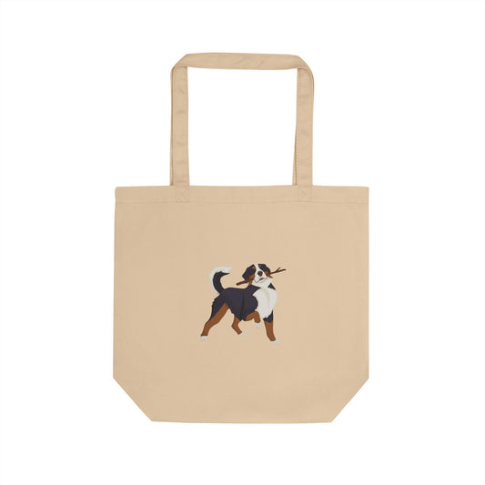 Bernese Mountain Dog Tote Bag – Organic Cotton Canvas, Eco-Friendly Reusable Dog Lover Tote