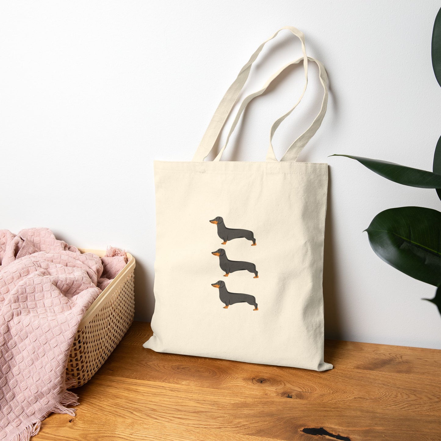 Dachshund Canvas Tote | Cute Dog Shopper Bag for Pet Lovers