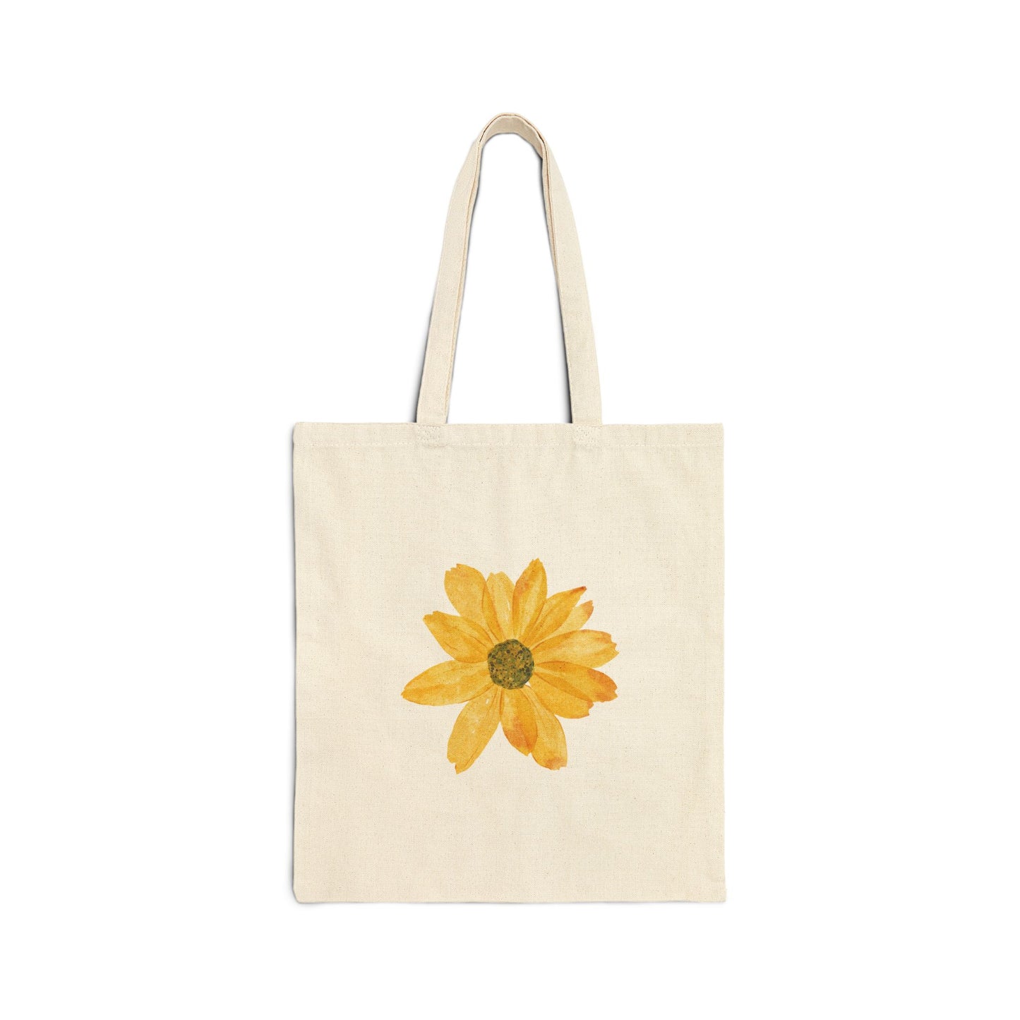 Sunflower Canvas Tote Bag | Golden Floral Shopper Bag