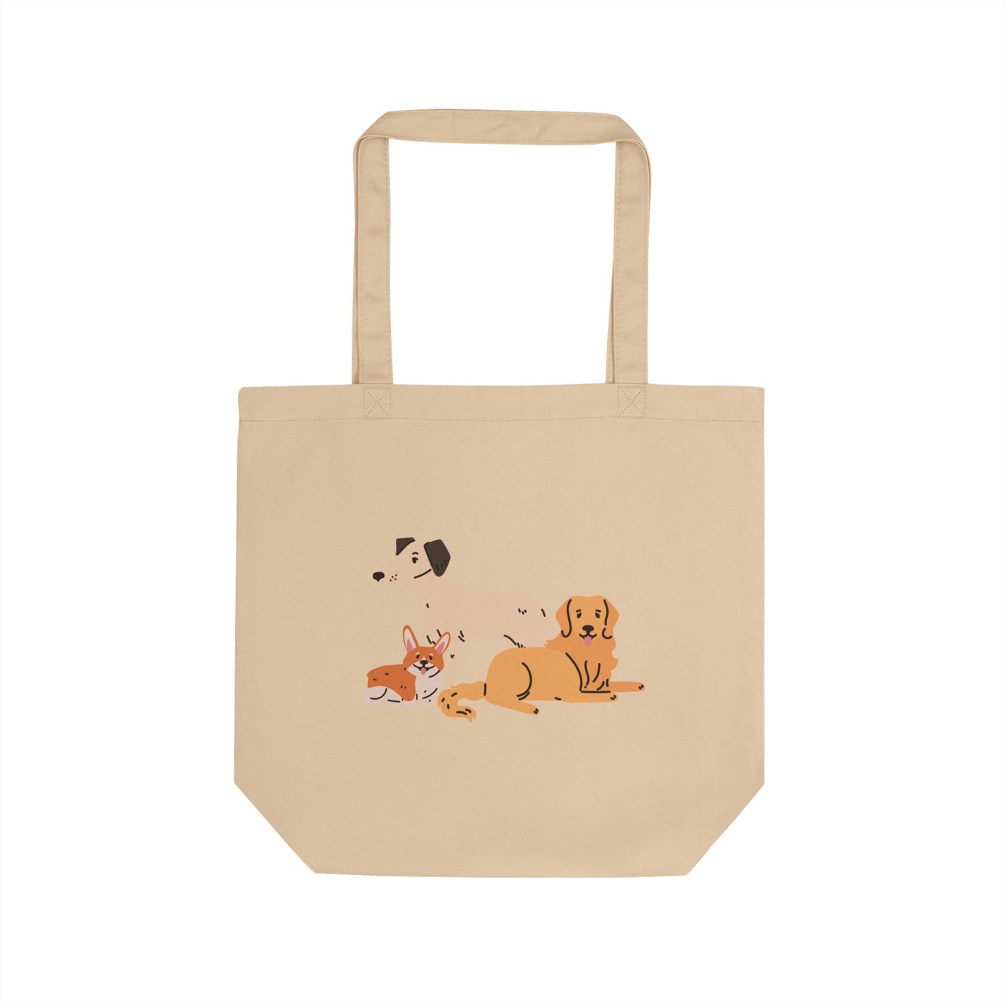 Dog Friends Tote Bag - Organic Cotton, Eco-Friendly, Reusable Pet Lover Tote